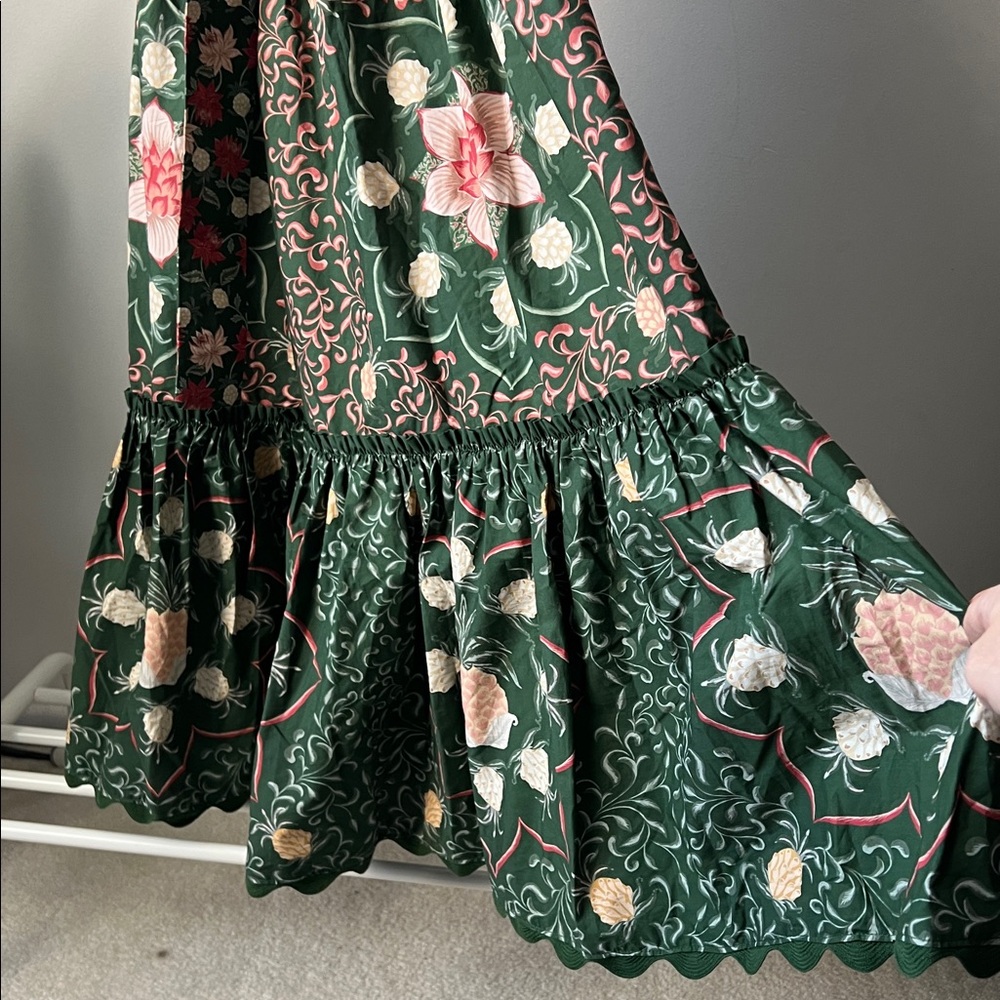 FARM RIO GARDEN GREEN MAXI DRESS L - Picture 12 of 14
